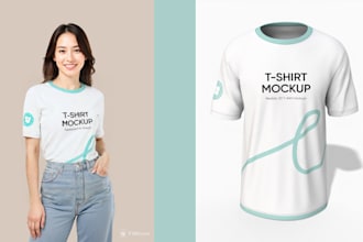 create realistic ai t shirt mockup for fashion brand