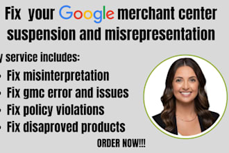 fix google merchant center suspension misrepresentation issues suspension