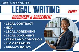 write legal contract agreement document privacy policy nda complaints motion