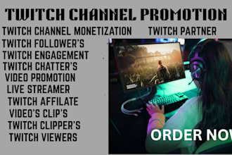 do twitch follower,twitch live viewers, twitch affilate, twitch partner,chatters