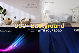 custom zoom virtual background office meeting with your logo