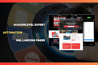 design ghl landing pages, funnels, and automation workflows