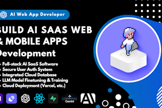build ai app, ai saas app, ai web application, ai saas website, ai mobile app