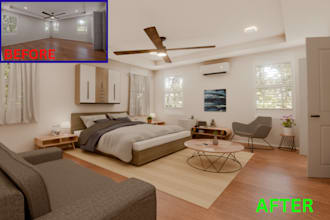 do professional virtual staging, declutter, virtual renovation for real estate