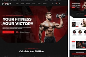 design fitness website personal trainer website fitness gym website