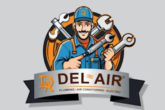 do modern plumbing heating air conditioning hvac oil gas logo