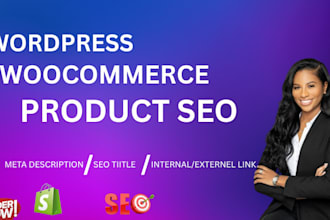 do product SEO on woocommerce shopify wix