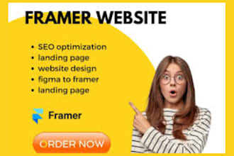 design a modern saas website in framer or convert figma to animated framer site