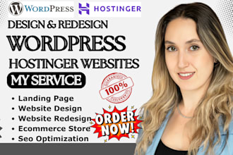 build professional modern hostinger website wordpress website wix, webador