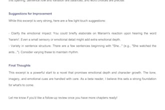 professionally beta read and critique your fantasy or fiction book