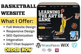 build basketball website football website academy website golf club website