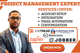 setup jobber zapier jobtread workflow basecamp data migration contractor foreman