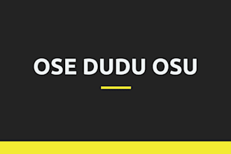 do ose dudu ti e ma fi take