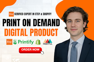 design etsy digital product, pod items and etsy product listing optimization