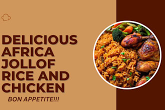 teach you how to make a delicious and sweet africa jollof rice and chicken