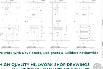 wood work your shop drawing,mill work,porch design in 2d autocad