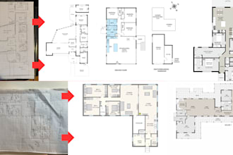 redraw floor plan for real estate agents, property manager