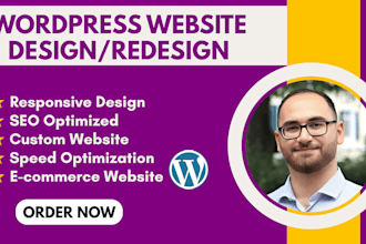 design or redesign a responsive wordpress website with elementor pro