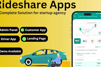 develop uber, indrive clone rideshare app with parcel delivery system