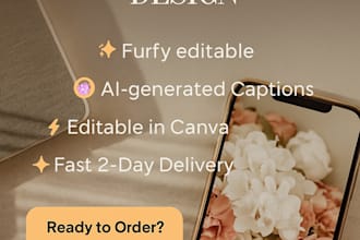design social media content with captions