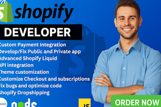 custom shopify payment gateway, shopify private app developer shopify liquid API