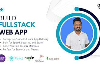 build fullstack web app with dotnet web API react ms sql