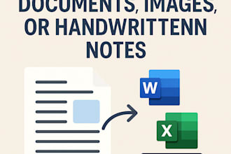 do fast and accurate excel or word data entry from pdfs or websites