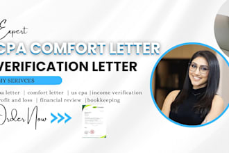 audit CPA comfort letter review financial statement signed CPA mortgage letter