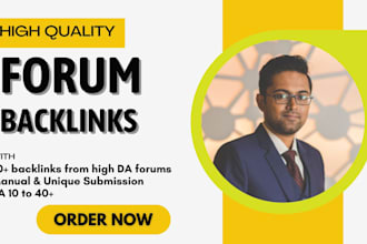 manually provide 50 forum posting backlinks