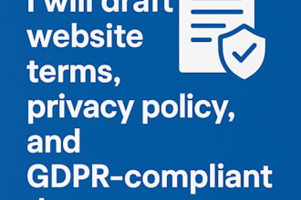 draft website terms, privacy policy, and gdpr