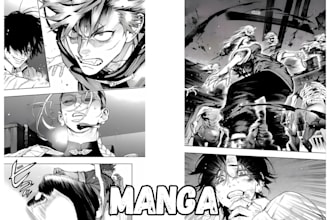 draw anime manga page comic strip manga panel manga storyboard comic book art