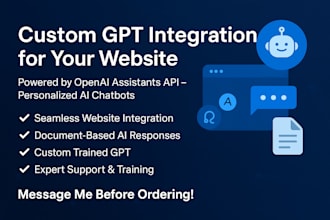 custom gpt chatbot integration for your website using openai assistants API