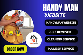 handyman website, cleaning website, junk removal, and construction website