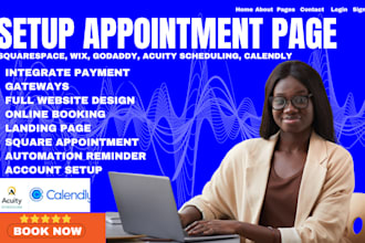 set up acuity scheduling, square, booking appointments, calendly