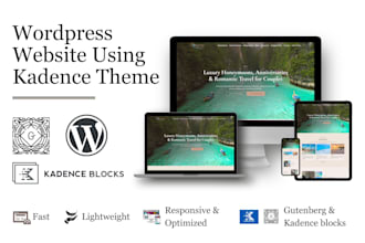 design modern wordpress website using kadence theme