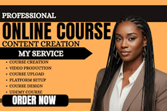 design online course, ecourse content, zoom videos, lms tutorial  training slide
