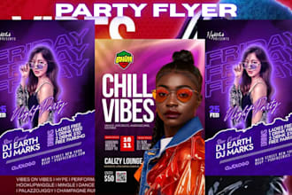 do a bold party, club, dj, sports and event flyer design