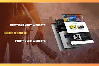 design squarespace photography website, drone website, portfolio website