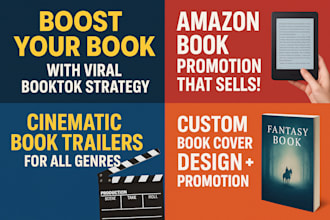 do viral amazon kdp book promotion, booktok, book trailer, book cover design