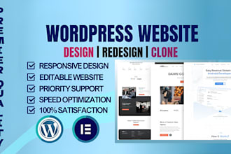 do website development, web design or redesign with wordpress