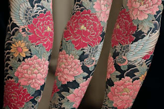 design a tattoo in japanese style