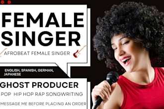be your female ghostwrite hip hop or rap in english, spanish, german, japanese
