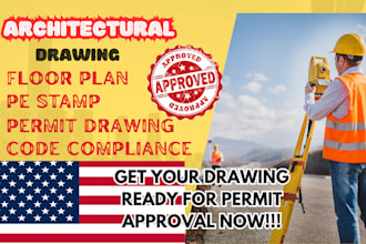 permit drawing, details, blueprint, elevation, and architectural pe stamp