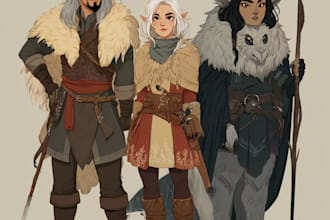 illustrate your ttrpg oc, vtm, fantasy, dnd character art