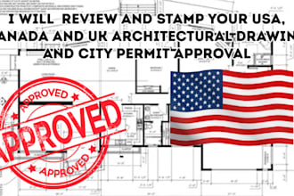 draw, stamp architectural engineering darwings for permit approval across the us