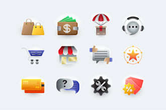 design 3d glossy vector icons