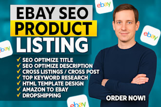 do SEO ebay product listing, ebay listing, ebay lister, ebay product upload