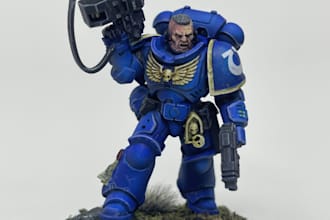 paint warhammer 40k miniatures on commission with care and detail