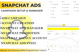launch high converting snapchat ads campaign with pixel setup and management