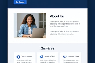create a static website modern for your business
